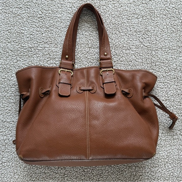 ❤️ Dooney & Bourke | Caramel Pebble Grain Satchel - Picture 3 of 11